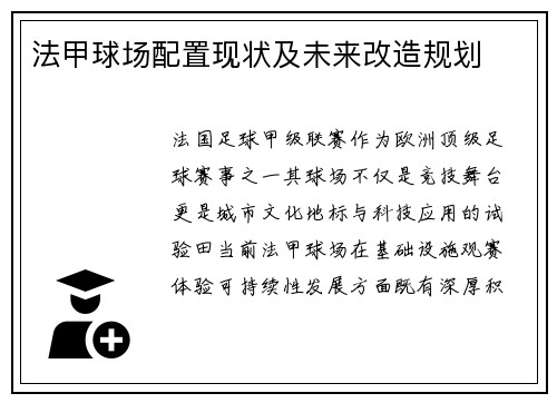 法甲球场配置现状及未来改造规划